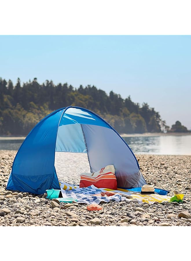 ECVV Beach Tent Compact And Portable Dome Camping Tent With Uv Protection Automatic Pop Up Design For Beach Sturdy Construction Ideal For Outdoor Sun Exposure Accommodates Strand Activities - Image 5