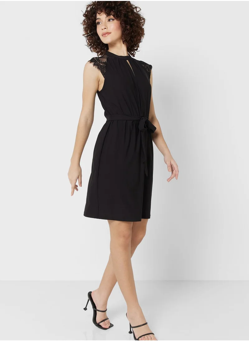 VERO MODA Tie And Lace Detail Dress