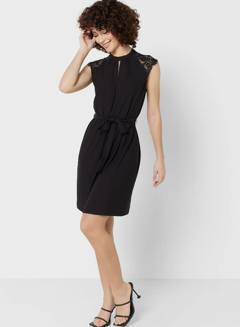 VERO MODA Tie And Lace Detail Dress