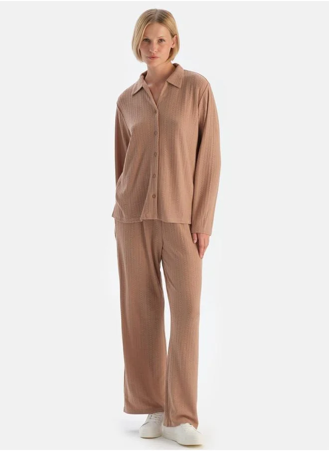 داجي Trousers Viscone High Rise Homewear