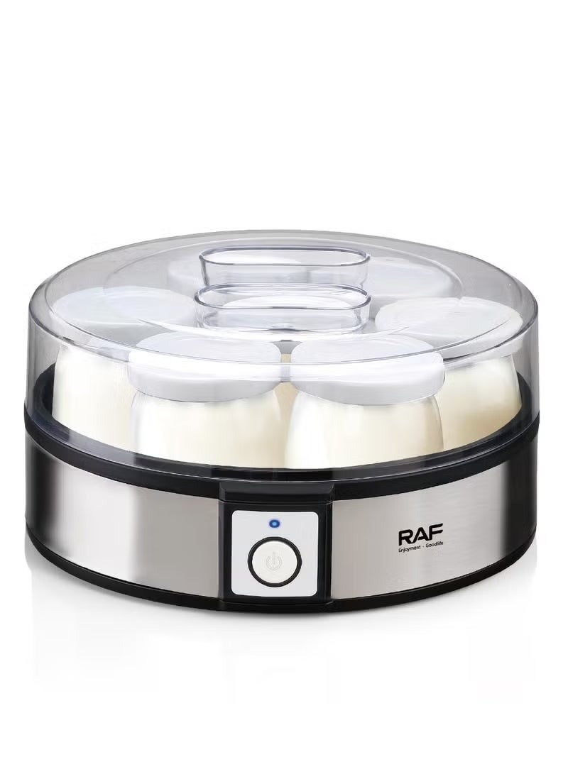 RAF Yogurt Maker, 20W Electric Automatic Yogurt Machine with 7 Glass Jars, One-Button Operation, Easy to Clean - Image 1