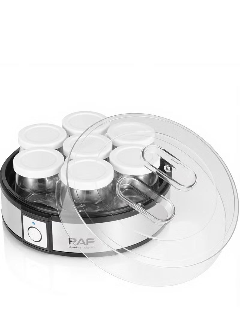 RAF Yogurt Maker, 20W Electric Automatic Yogurt Machine with 7 Glass Jars, One-Button Operation, Easy to Clean - Image 2