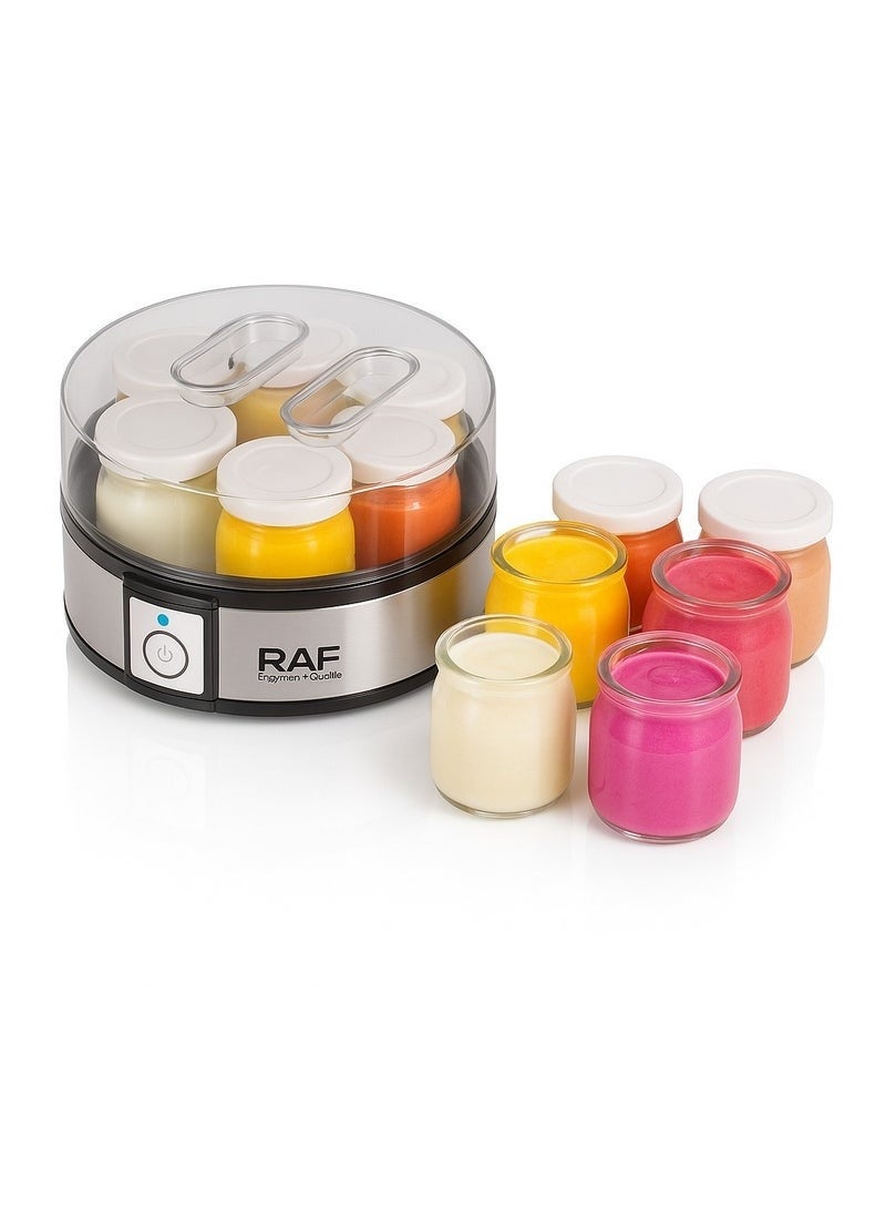RAF Yogurt Maker, 20W Electric Automatic Yogurt Machine with 7 Glass Jars, One-Button Operation, Easy to Clean - Image 3
