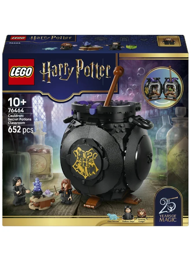ليغو ليغو Harry Potter‎ المرجل: صفّ تحضير الجرعات السحرية، لعبة بناء للأطفال بعمر ١٠ سنوات وأكثر (٦٥٢ قطعة) 76464
