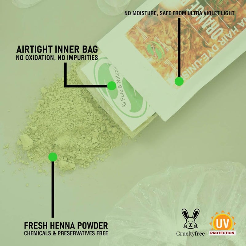 The Henna Guys عبوة واحدة من صبغة الحناء الحمراء/البرتقالية للشعر واللحية 100 جرام - لون شعر طبيعي، صبغة شعر نباتية - شركة الحناء - Image 5