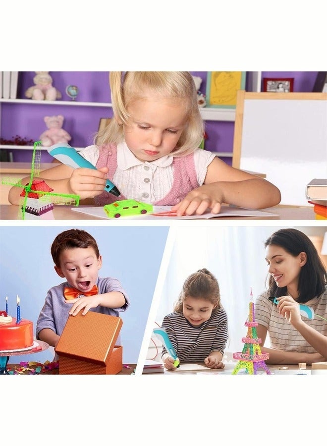 3D Children's Printing Pen Set with Display Screen High-Temperature Anti-Scald Children's Printing Pen Drawing Pen DIY Funny Set for Kids Chidren Birthday Creative Gift with PLA Filament - Image 4