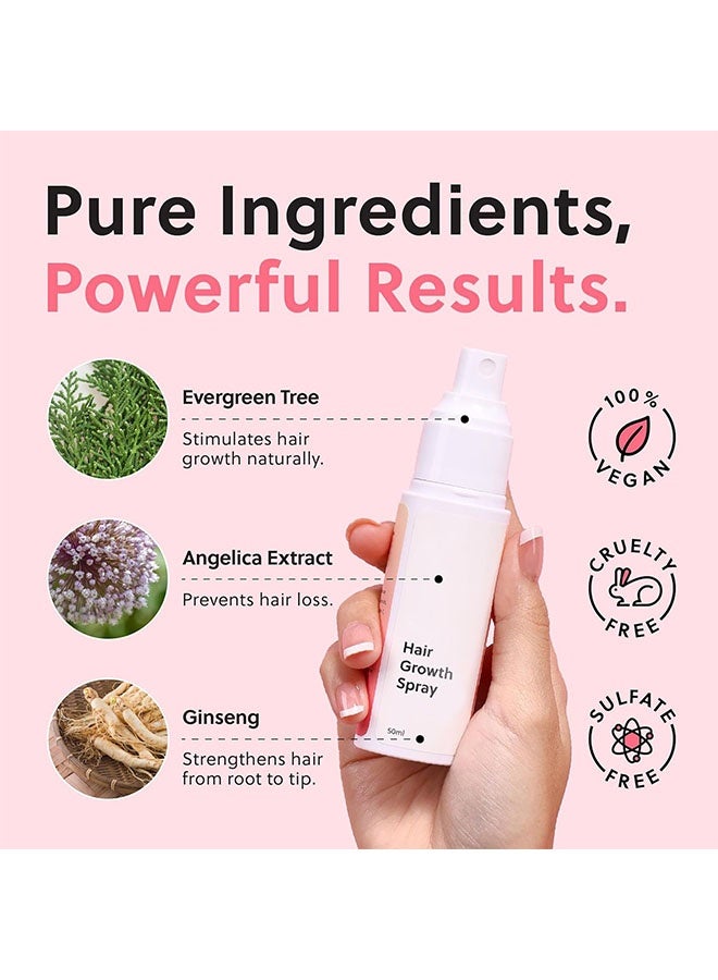 Day Wins Hair Growth Spray, Advanced Hair Growth Oil for Promoting Thicker Natural Hair, Damage Repair u0026 Loss Prevention, Non-Greasy u0026 Hormone-Free Formula, Ideal for Dry 50ml - Image 5