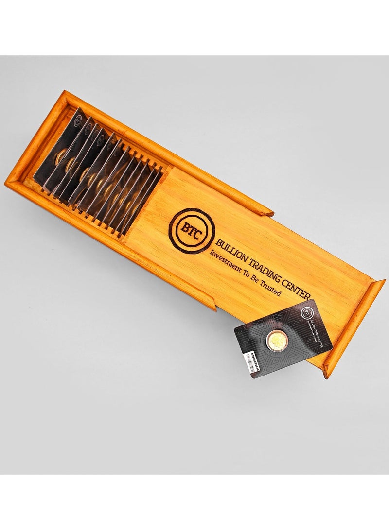 BTC Silver Bar Wooden Box for 25 Cards - Image 2