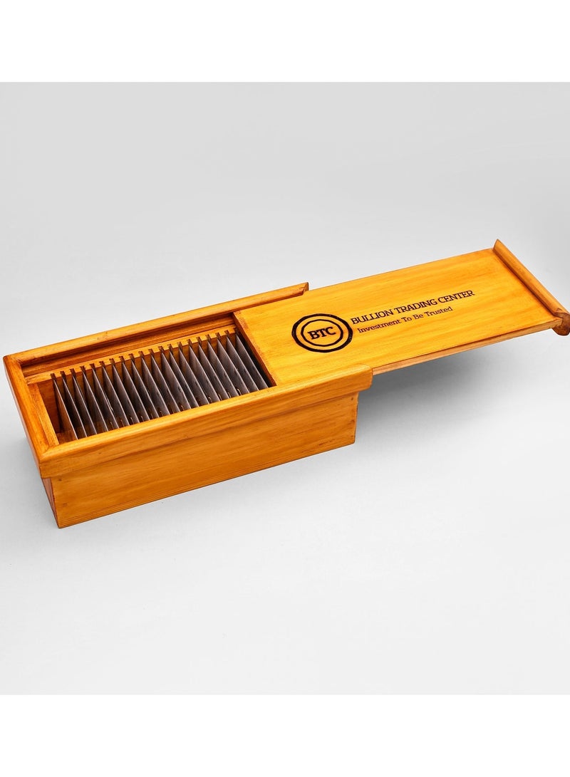 BTC Silver Bar Wooden Box for 25 Cards - Image 4