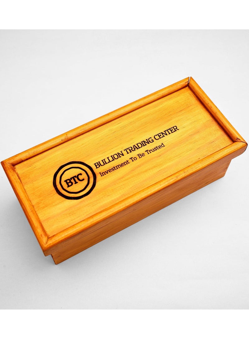 BTC Silver Bar Wooden Box for 25 Cards - Image 3