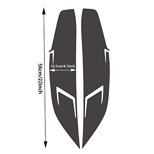 TOMALL 1 Pair Vinyl Headlight Films Smoke Tint Compatible with Honda Civic 20162021 Car Headlight Transmission Self Adhesive Stickers Exterior Vinly Smoke Decorations Trim for Car 20 Dark Black - Image 3