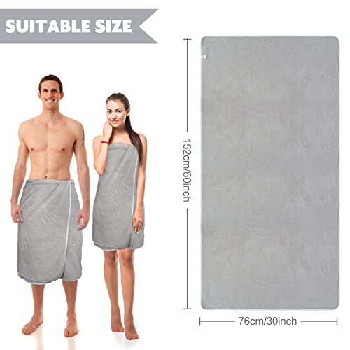 KinHwa Microfiber Bath Towel Large Bathroom Towel Absorbent Shower Towels Soft Bath Towels Large Size for Women Men Ideal for Spa, Swimming, Pool Light Gray 2 Pack 30inch x 60inch - Image 2