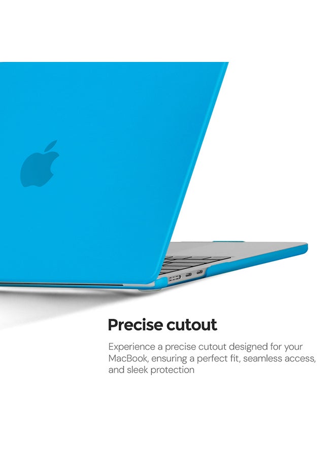 O Ozone - Slim Rubberized Matte Case Compatible with MacBook Air 15 inch (A2941) M2 2023, (A3114) M3 2024 Case with Keyboard Cover & Protector, Blue - Image 1