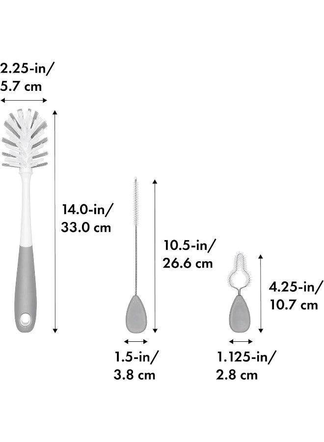 OXO Tot Water Bottle and Straw Cup Cleaning Set Brush Set - Gray - Image 2