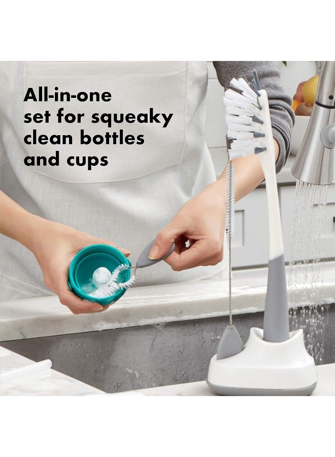 OXO Tot Water Bottle and Straw Cup Cleaning Set Brush Set - Gray - Image 3