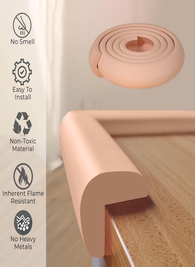 BEMBIKA Baby Proofing Edge & Corner Guards Furniture Edge Guard of Table, Bed, Kitchen Counter top, Toddlers & Child’s Safety - (L-Shape)(Peach) - Image 4