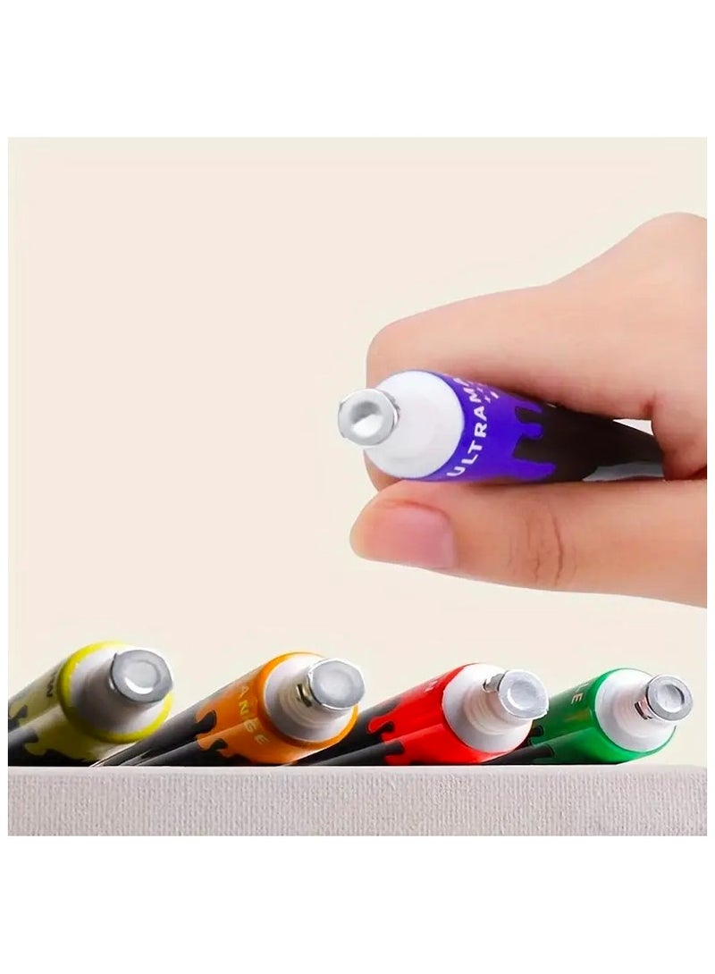 24 Colors Acrylic Paint Set(12ml/0.4oz), Tube Non-Toxic Painting Art Kit, Waterproof And Mixable Propylene Pigment For Canvas,Rock, Wood Painting, Ideal for DIY Crafts and Beginner Artists - Image 5