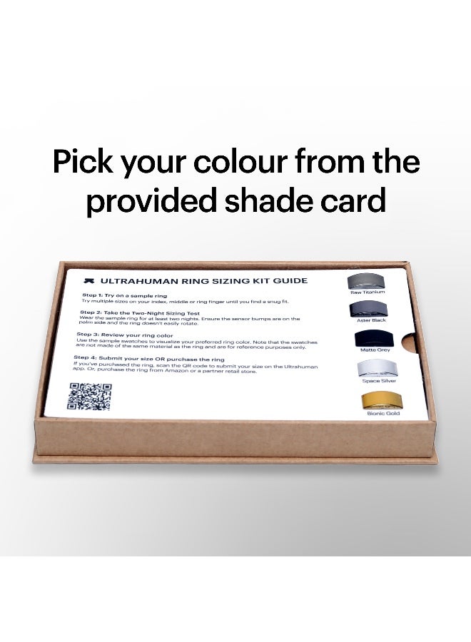 ULTRAHUMAN ULTRAHUMAN Ring AIR Sizing Kit | Choose from Sizes 5-14 | Sizing Guide for Your Smart Wearable Ring - Image 4