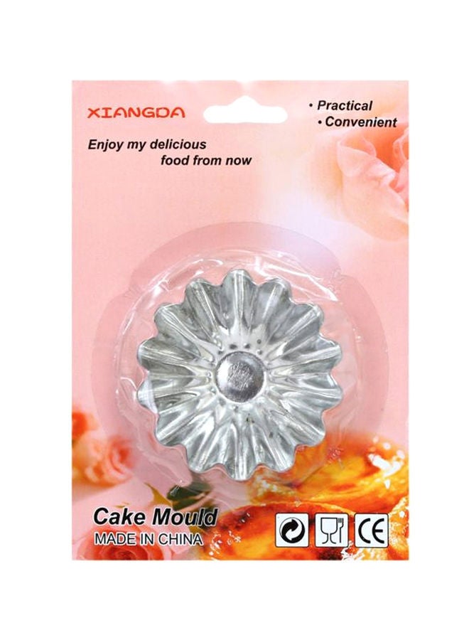 NIBEMINENT 4-Piece Cake Mould Set Silver Standard