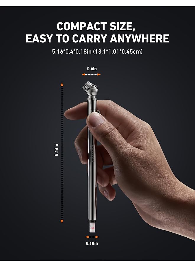 Astroai Pencil Tire Pressure Gauge 2 Pack (10-75Psi, ±2% Span), Air Pressure Gauge For Tires, Stainless Steel Body, And Metal Made Nozzle 3 Measurements For Cars, Bikes, Vehicles - Image 3