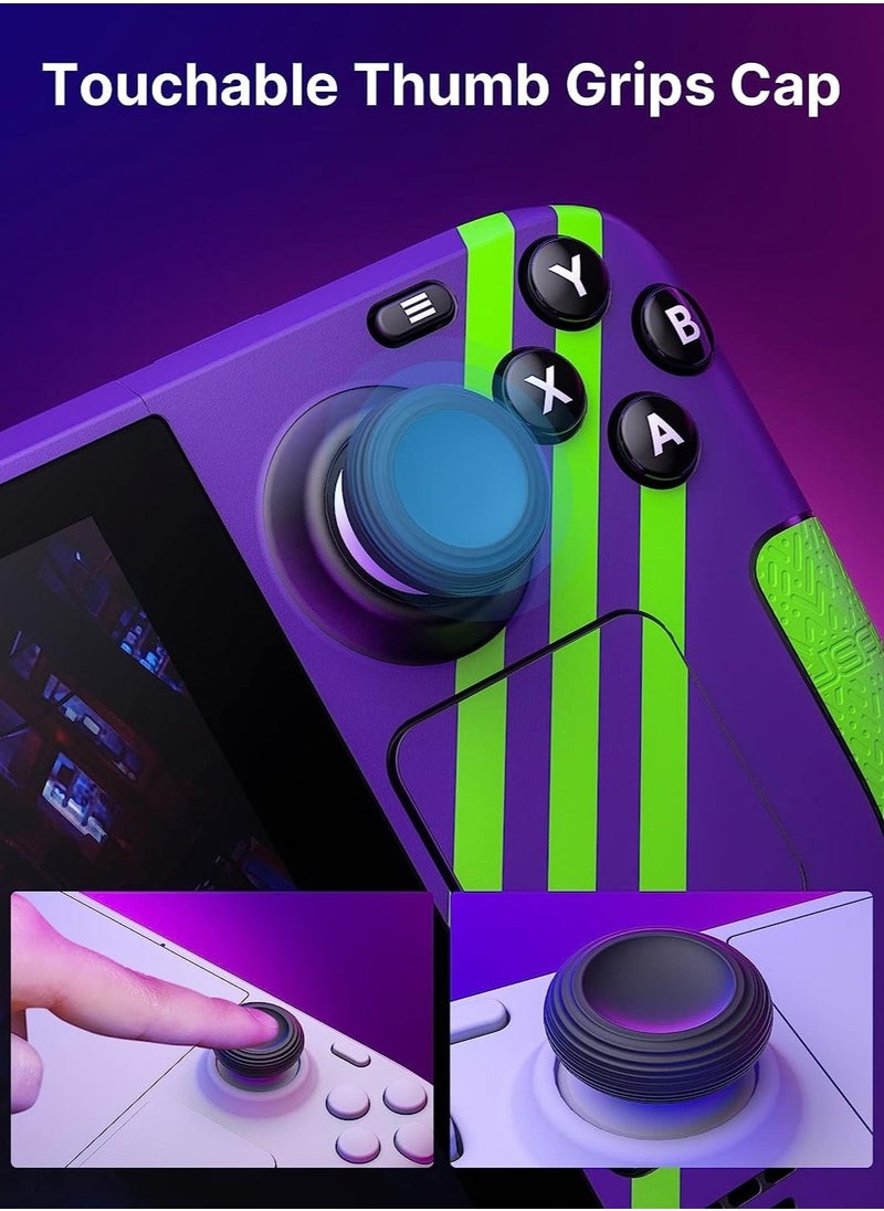 JSAUX Skin Stickers Set for Steam Deck, Vinyl Skin Decal Sticker, Anti-Slip Grip Sticker, Touchpad Stickers, Thumb Grip Caps, Protective Full Wrap Sticker Accessories for Steam Deck  - Image 4
