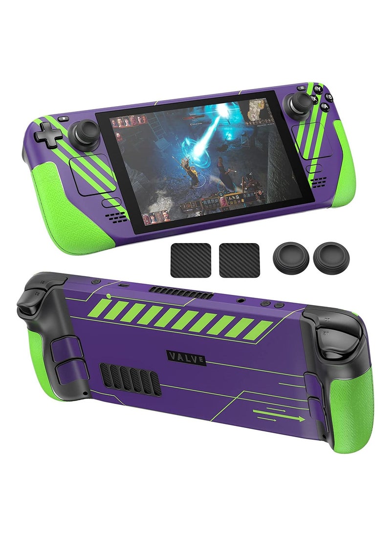 JSAUX Skin Stickers Set for Steam Deck, Vinyl Skin Decal Sticker, Anti-Slip Grip Sticker, Touchpad Stickers, Thumb Grip Caps, Protective Full Wrap Sticker Accessories for Steam Deck  - Image 1
