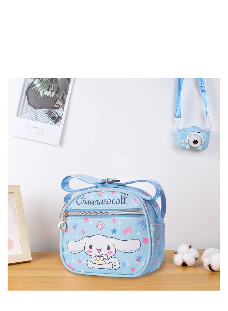Adorable Mini Crossbody Bag for Kids and Women, Soft PU Leather Messenger Purse, Perfect Gift for Ages 3-6, Stylish Blue Design - Image 3