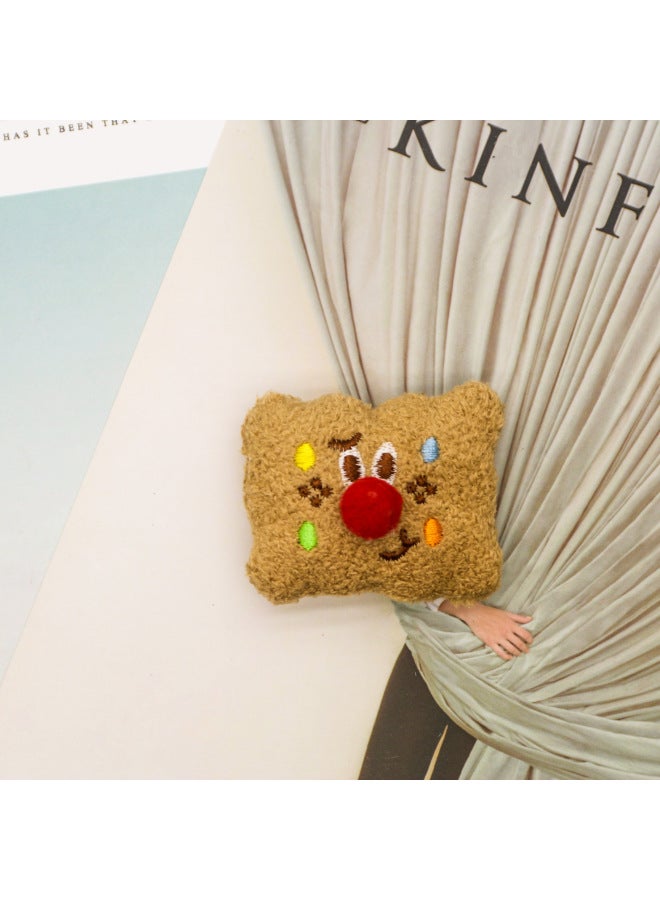 Plush Biscuit Doll Children's Clothing Socks Shoes Hat Headwear Hairpin Accessories Accompanying Gift Accessories-Specifications:4-Colors:Brooch - Image 5