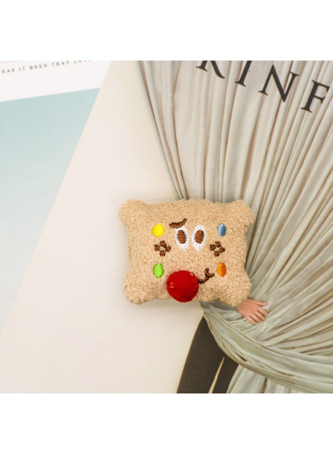 Plush Biscuit Doll Children's Clothing Socks Shoes Hat Headwear Hairpin Accessories Accompanying Gift Accessories-Specifications:4-Colors:Brooch - Image 1
