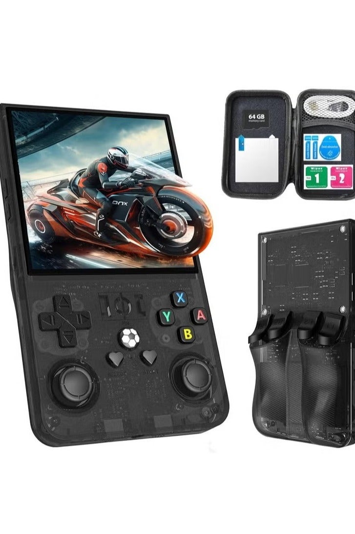 R36MAX Upgraded Retro Gaming Console – 4.0" IPS Screen, RK3326 Chip, Linux System, 18000+ Built-in Games, 4000mAh Battery, Portable Handheld Game Console (Elegant Black) - Image 1