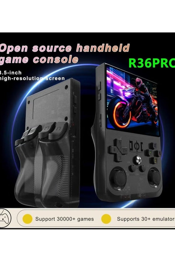 R36MAX Upgraded Retro Gaming Console – 4.0" IPS Screen, RK3326 Chip, Linux System, 18000+ Built-in Games, 4000mAh Battery, Portable Handheld Game Console (Elegant Black) - Image 4