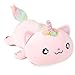 Onsoyours Cute Kitten Unicorn Plush Toy Stuffed Animal Kitty Soft Anime Cat Plush Pillow for Kids Pink Unicorn Cat 12 - Image 4