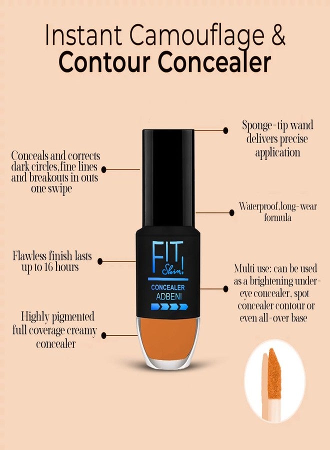 Adbeni Matte Poreless Finish Concealer 8gm| Professional Full Coverage | Flawless Complexion | Long-Lasting & Lightweight | Your Ultimate Beauty Secret for a Picture-Perfect Finish (Shade-04) - Image 5