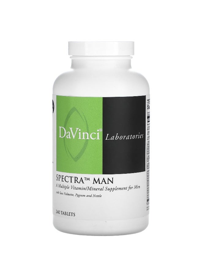 DaVinci Laboratories DaVinci Laboratories, Spectra Man, Multiple Vitamin/Mineral, 240 Tablets  - Image 1
