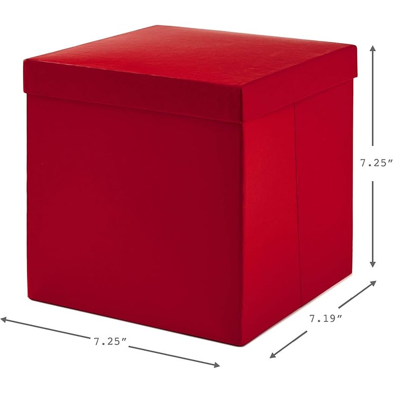 Hallmark Medium Gift Box with Lid and Shredded Paper Fill (Red 7 inch Box) for Birthdays, Graduations, Anniversaries, Christmas, Valentine's Day, All Occasion - Image 3