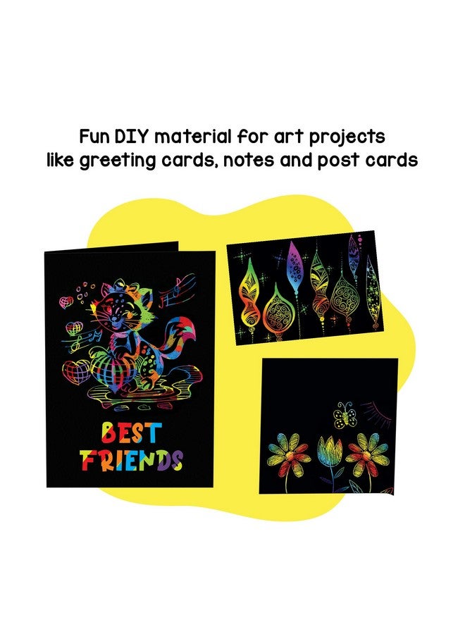 Toiing Doodletoi Return Gifts Combo - 10 Magical Rainbow Scratch Art Sheet Packs | Fun Art & Craft Kit | Great Return Gift for Kids Age 4 Years & Above - Image 5