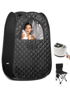 Arabest Single Person Sauna, Portable Steam Sauna Full Body, Newly Upgraded Large Space Sauna, Quick-Folding Sauna Spa Tent (Black)  - Image 1