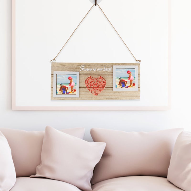 2 Sets Mom Picture Frame DIY Picture Display Tool String Art Heart Picture Photo Frame - Image 5