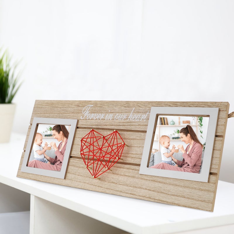 2 Sets Mom Picture Frame DIY Picture Display Tool String Art Heart Picture Photo Frame - Image 2