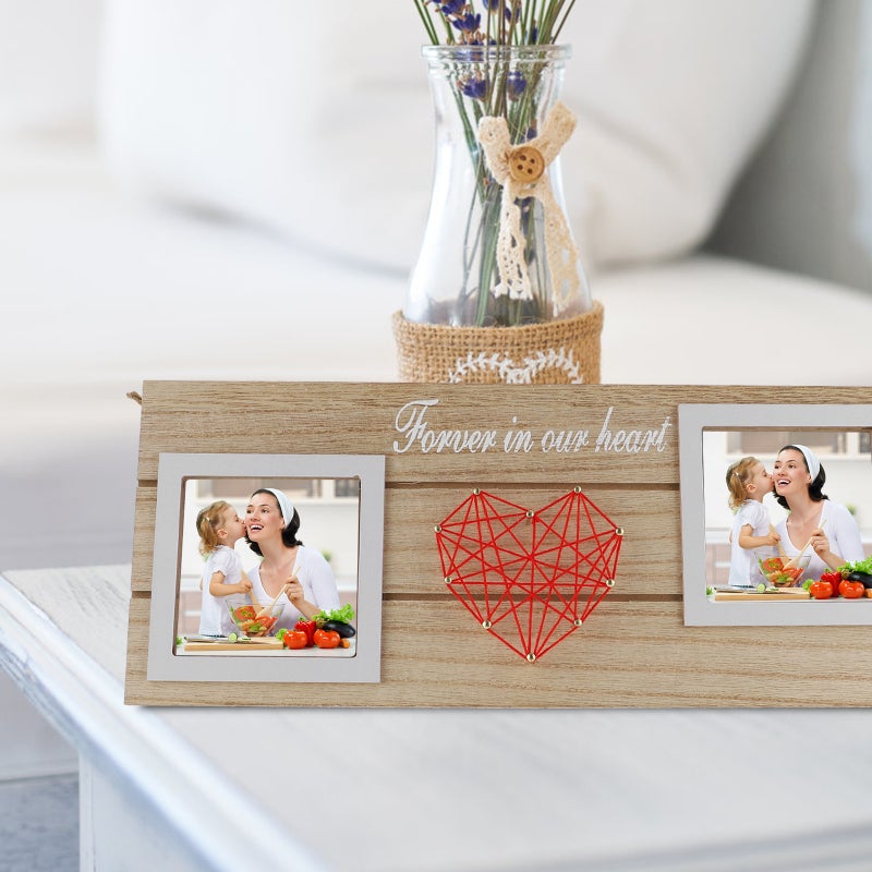 2 Sets Mom Picture Frame DIY Picture Display Tool String Art Heart Picture Photo Frame - Image 3