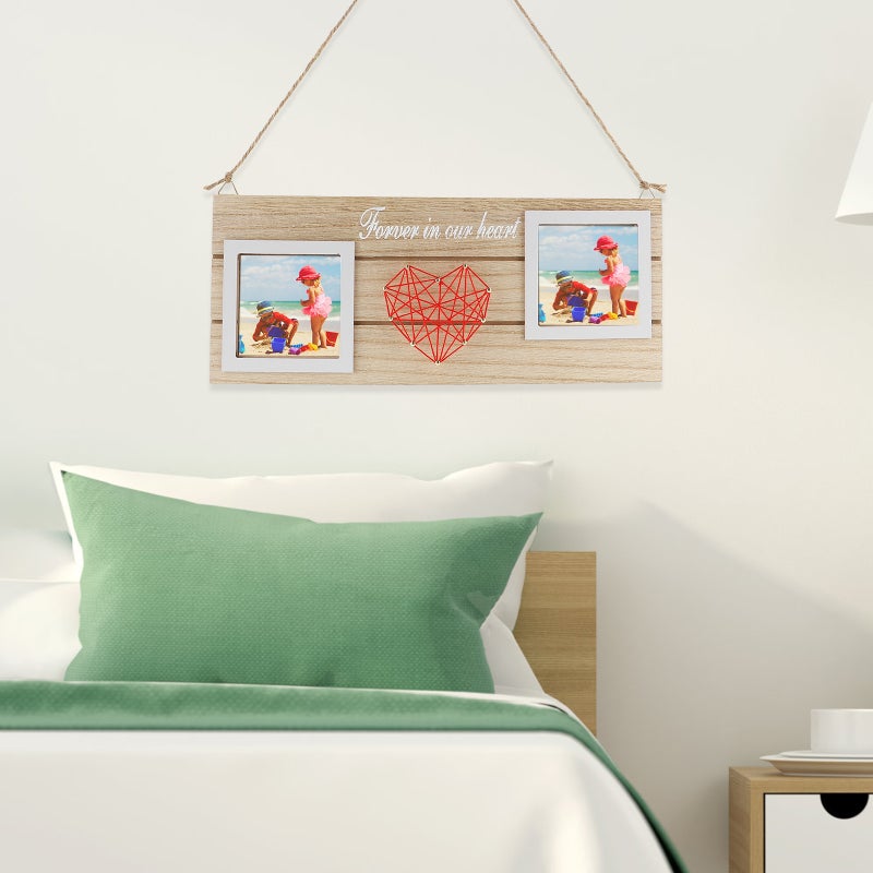 2 Sets Mom Picture Frame DIY Picture Display Tool String Art Heart Picture Photo Frame - Image 4