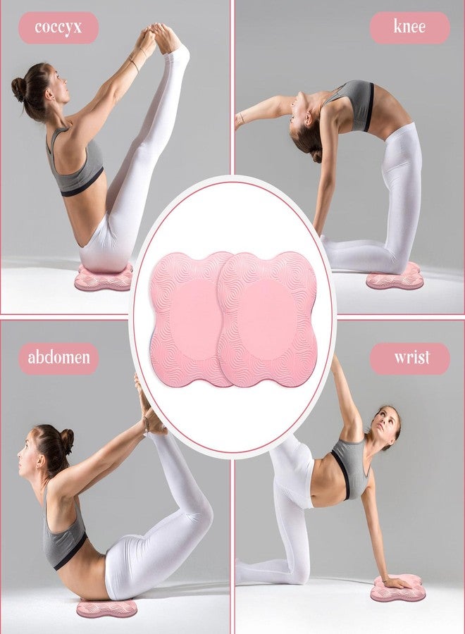 MBKHFLL 2 Packs Extra Thick Yoga Knee Pads for Knees, Elbows, Wrists, Hands, Head & Foam Pilates Kneeling Pads - Pink - Image 4