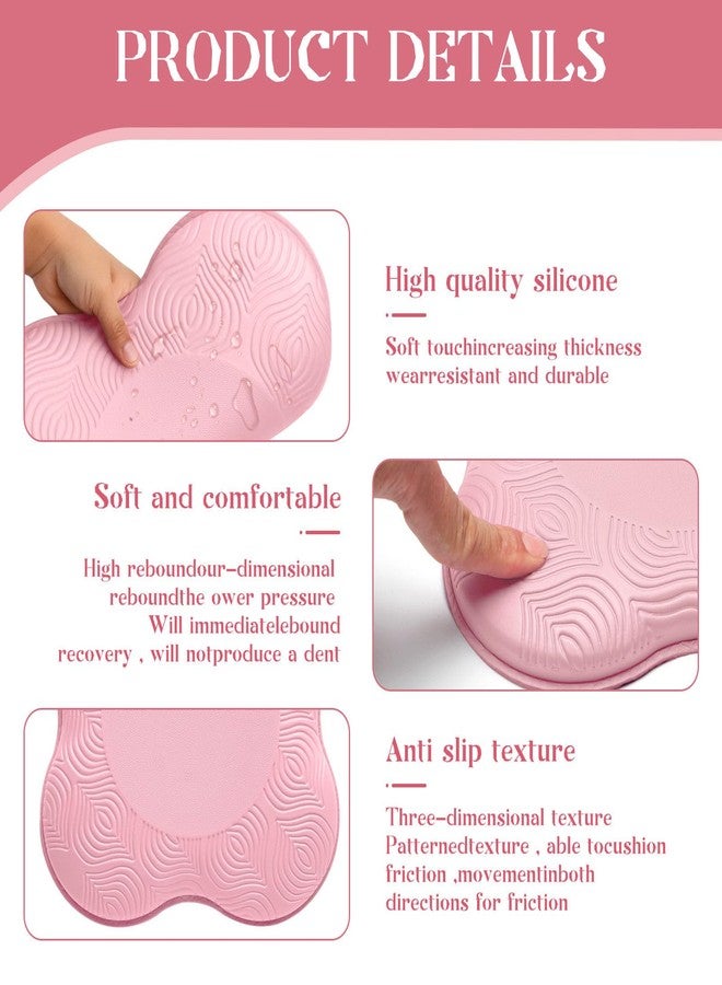 MBKHFLL 2 Packs Extra Thick Yoga Knee Pads for Knees, Elbows, Wrists, Hands, Head & Foam Pilates Kneeling Pads - Pink - Image 3