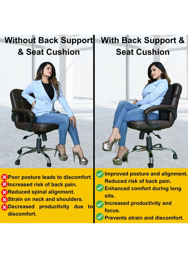 MADTRI MADTRI Car Seat Pillow Backrest Cushion For Car Car Seat Back Support Orthopedic Memory Foam Back Seat Cushion for Sitting Posture Chair Posture Corrector Lumbar Back Pillow NonSlipComfort  - Image 3