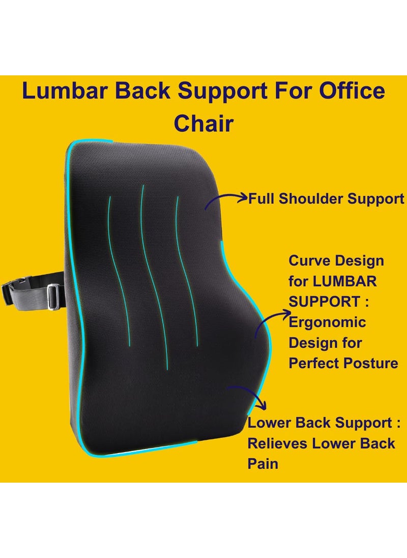 MADTRI MADTRI Car Seat Pillow Backrest Cushion For Car Car Seat Back Support Orthopedic Memory Foam Back Seat Cushion for Sitting Posture Chair Posture Corrector Lumbar Back Pillow NonSlipComfort  - Image 4