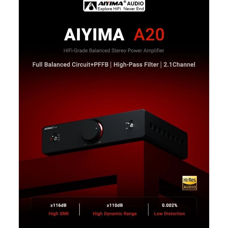 Aiyima A20 HPF High-Pass Filter Pffb Stereo Power Amplifier Tpa3255 HiFi 2.0 Audio Amp 300Wx2 with Fully Balanced Xlr/rca Input - Image 2