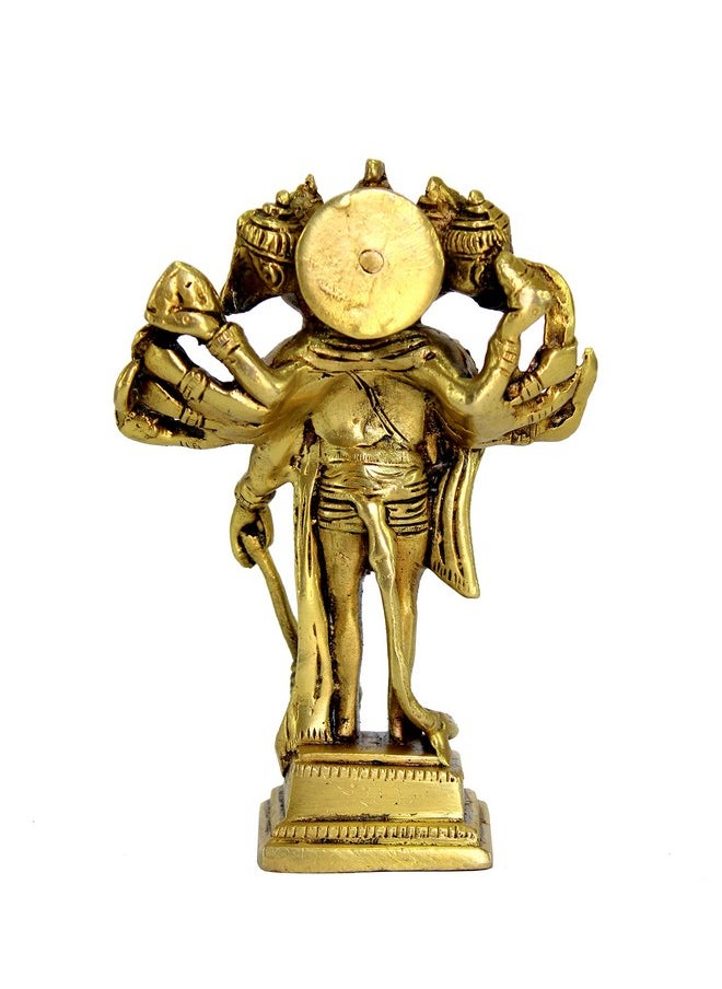 ESPLANADE ESPLANADE Brass Panchmukhi Hanuman Anjaneya Pavan Putra Bajrangbali Idol Murti Moorti Statue (6.5 Inch)  - Image 4