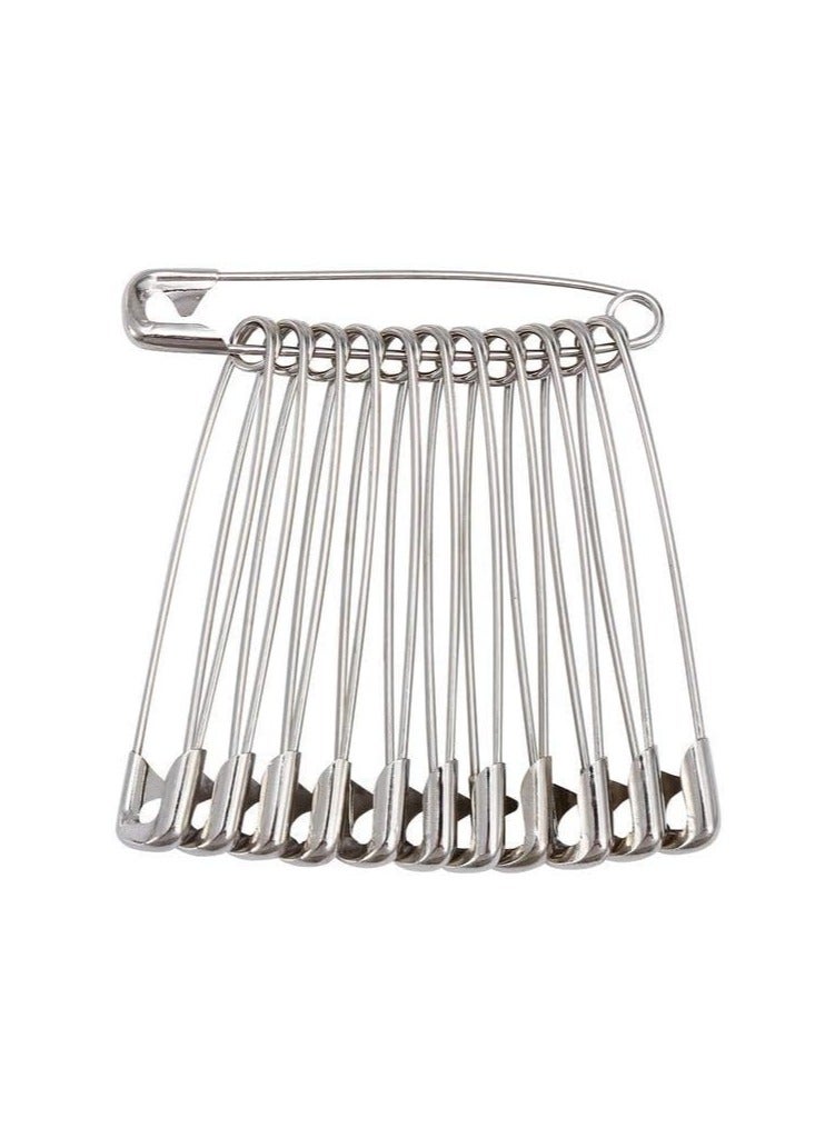 AMM 60PCS Large Safety Pins Durable Rust Resistant Nickel Plated Steel Pins - Image 1