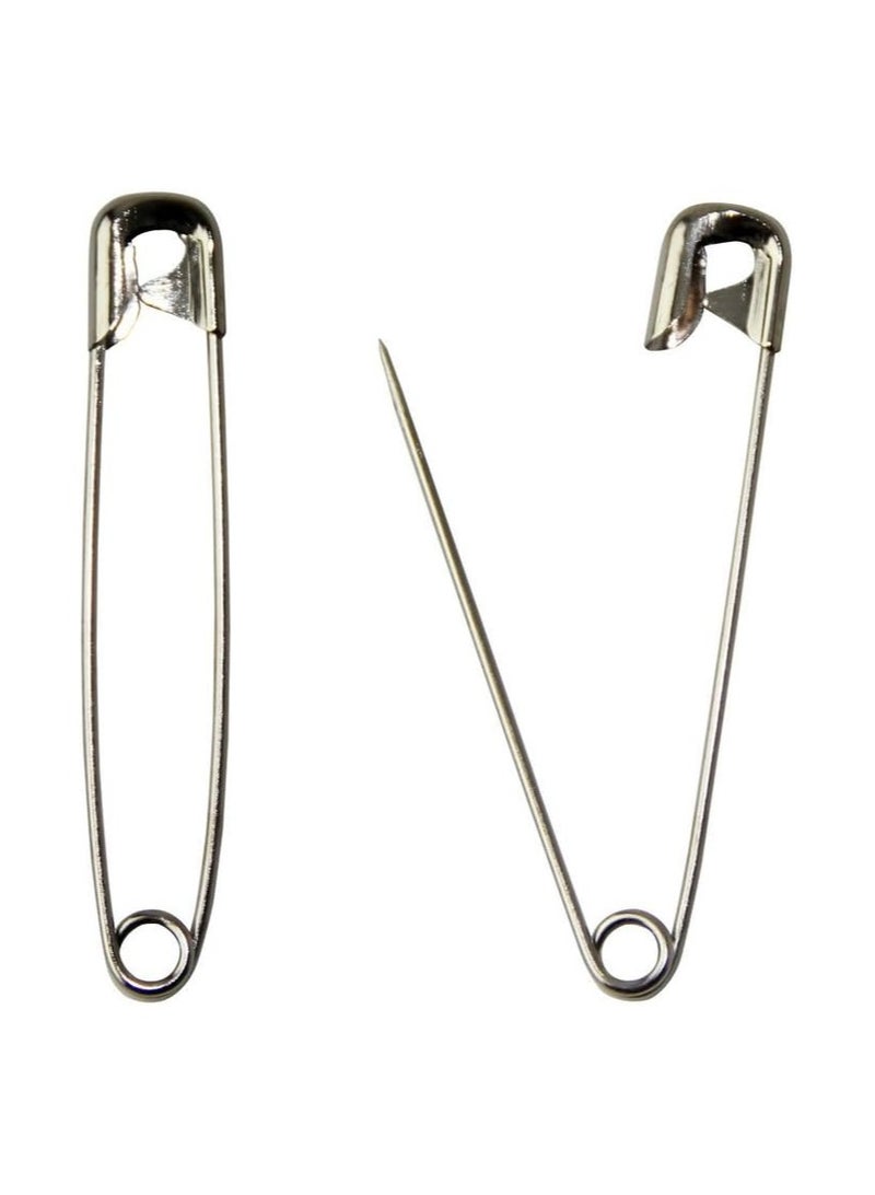 AMM 60PCS Large Safety Pins Durable Rust Resistant Nickel Plated Steel Pins - Image 2
