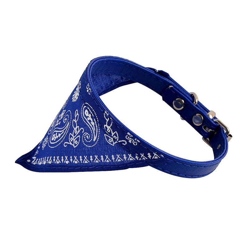 Sage Square Adjustable Scarf Cum Bandana Cum Neckerchief Cum Neck Tie Collar for Dog/Cat/Puppy/Kitten (Blue) - Image 2